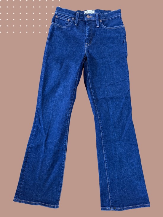 Madewell Denim - Madewell Cali Demi-Boot Jeans Dark Wash High Rise Flare Stretch Denim size 28